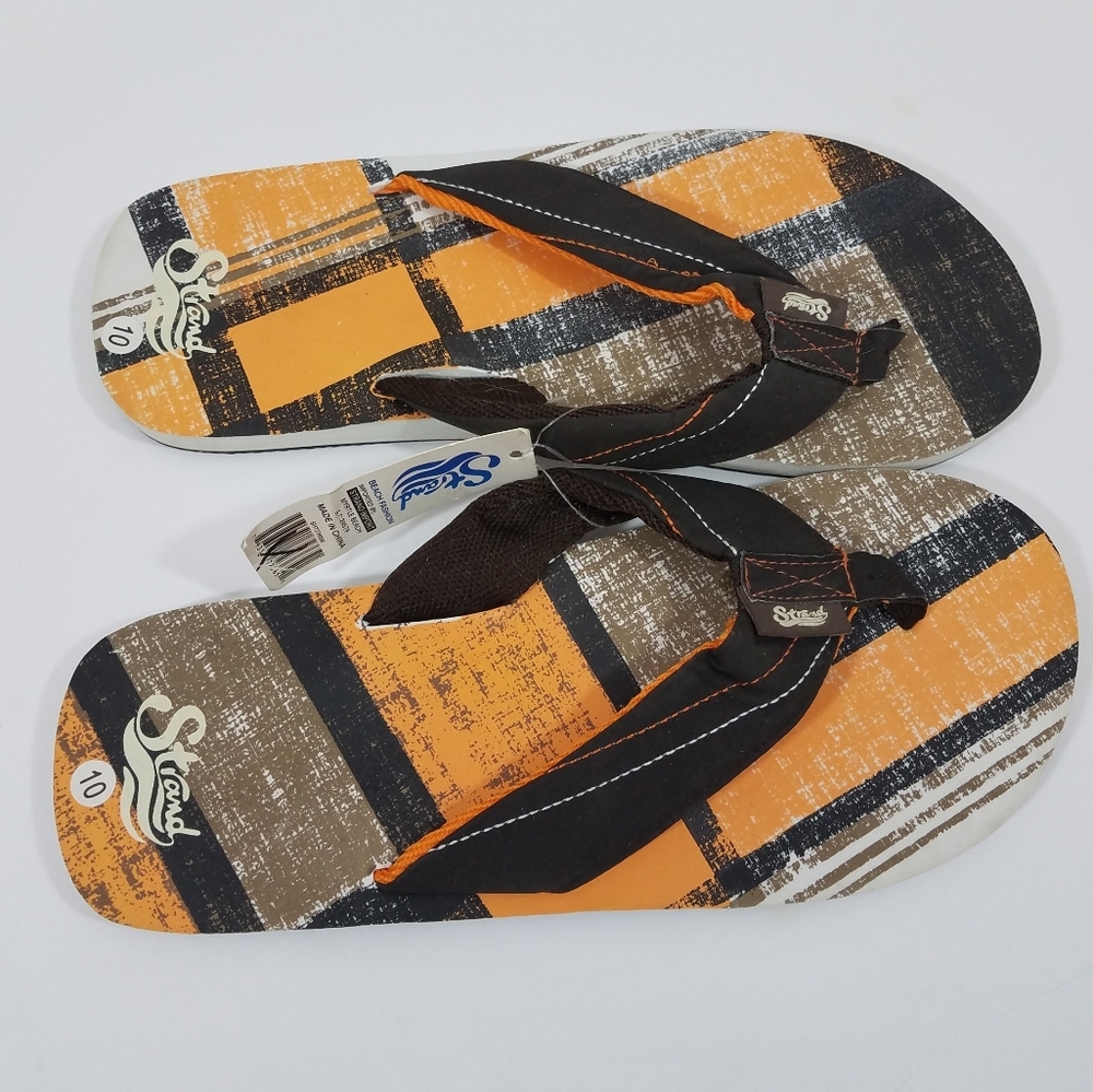 Strand Thong Flip Flop Sandals Mens 10 NWT